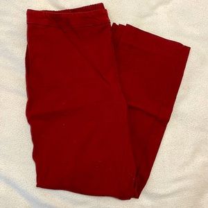 Burgundy cropped pants